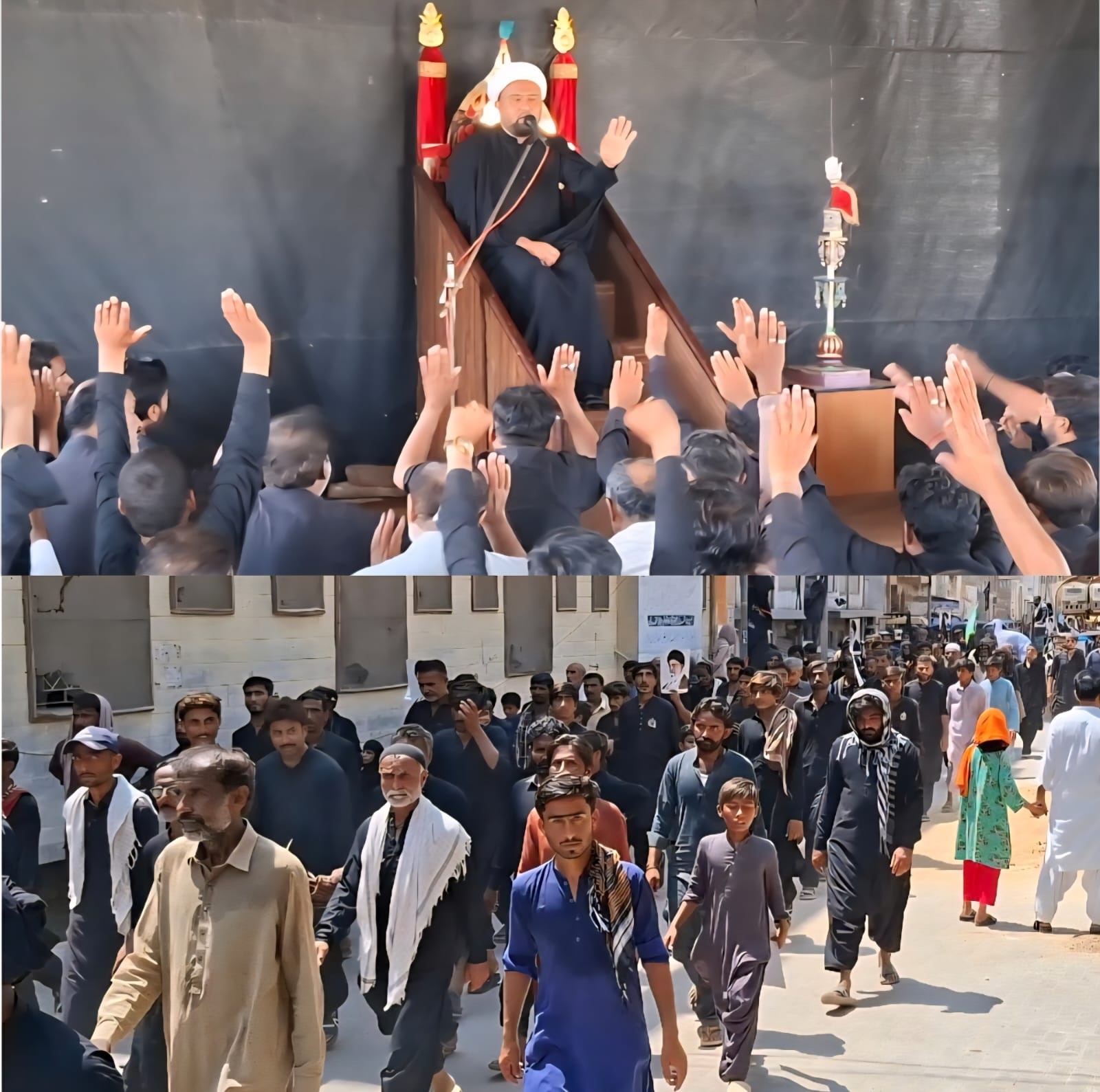 Majlis-e-Aza, Mourning Procession Held on Chehlum of Imam Hussain (A.S.)