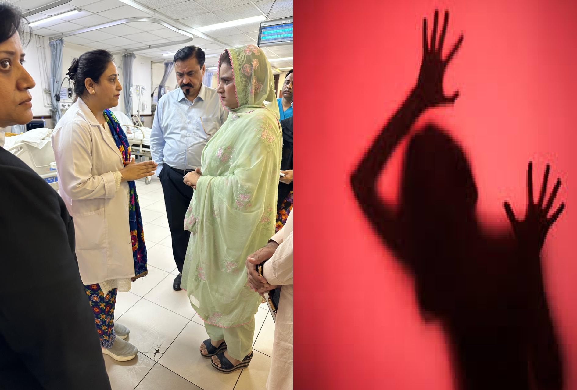 19سالہ دلہن پر جنسی تشدد کا افسوسناک واقعہ صوبائی وزیر شاہینہ شیر علی ٹراما سینٹر پہنچ گئی