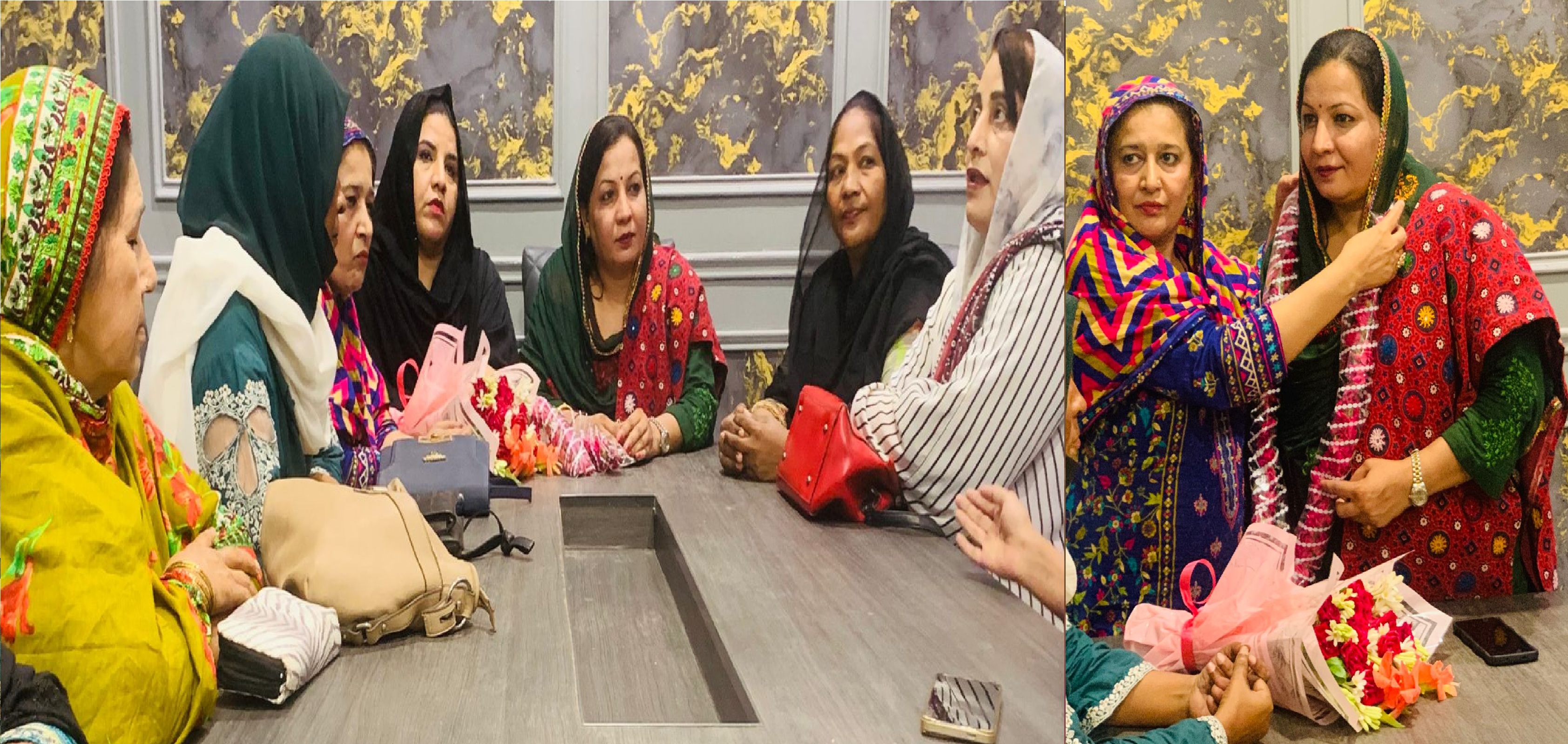 ايم اين اي نيلم ڪماريءَ جو ڪراچي ۾ تعزيتى دورو ۽ پارٽي اڳواڻن سان ملاقاتون