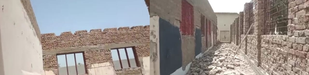 گمبٹ: گورنمنٹ ہائر سیکنڈری اسکول وڈا لاکها کی عمارت کا کام التوا کا شکار، طلبہ تعلیم سے محروم