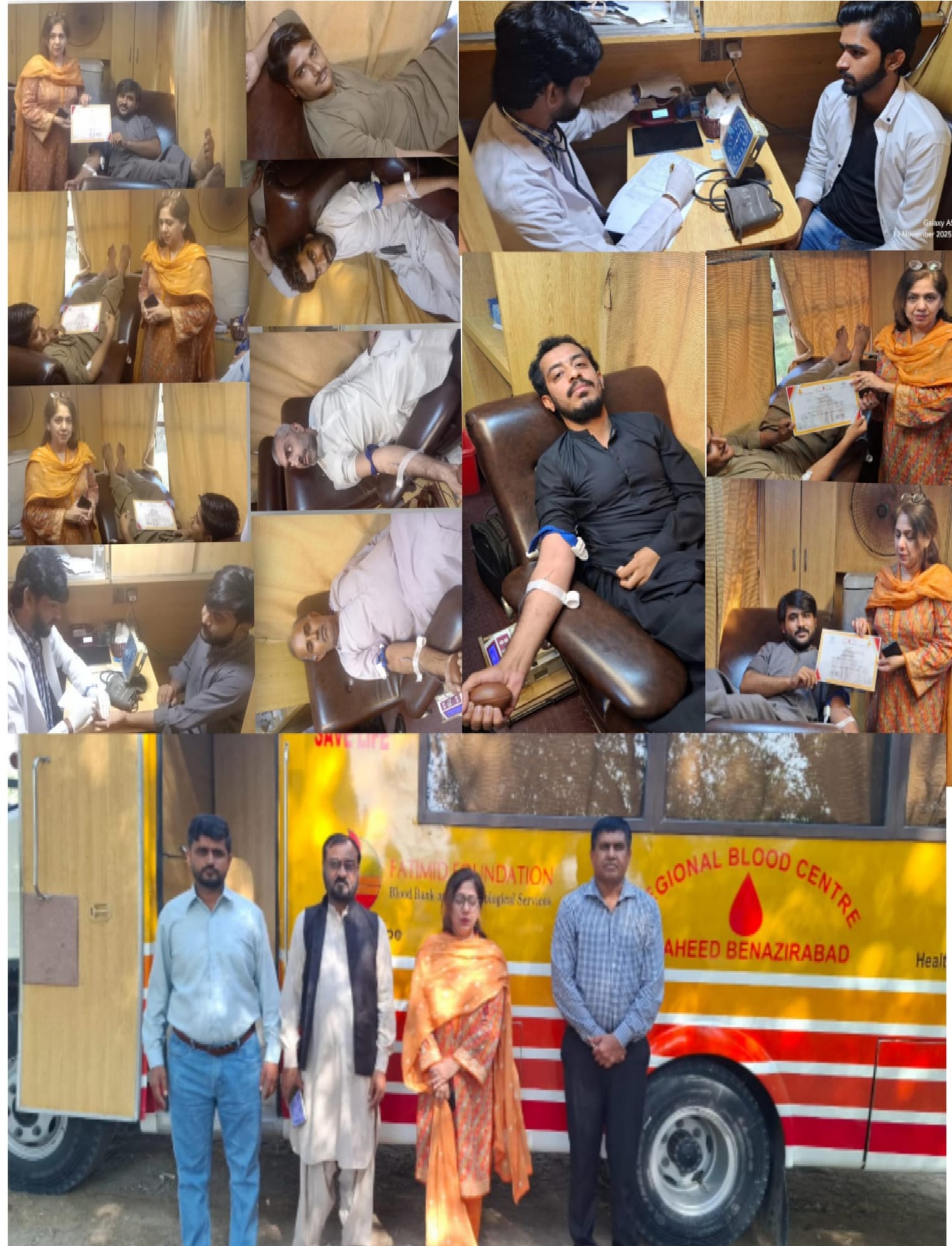 نوشهروفيروز ۾ سنڌ يونيورسٽي جي ڪيمپس ۾ رت جي عطئي لاءِ ڪيمپ قائم