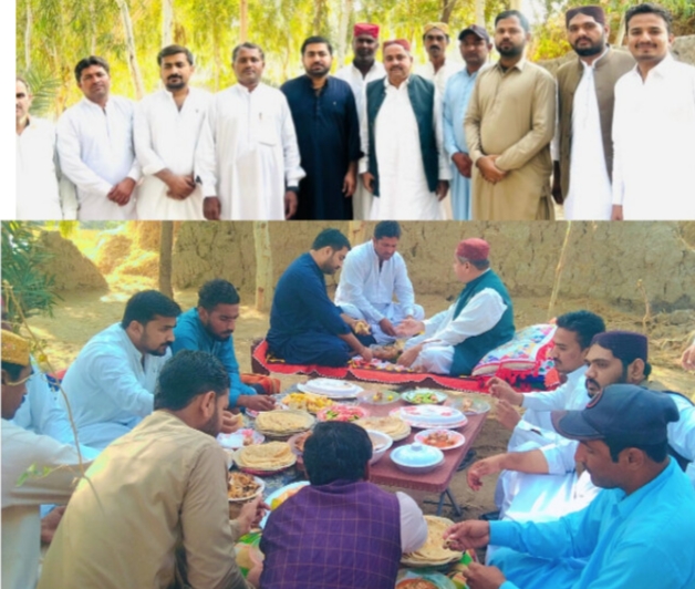 همايون شريف ويجهو جيها فارم تي سياسي سماجي اڳواڻن ۽ صحافين لاءِ مانجهاندي جو اهتمام