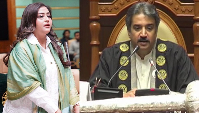 سندھ اسمبلی اجلاس: اسپیکر نے صوبائی ترجمان سمعتا افضال کو ڈانٹا