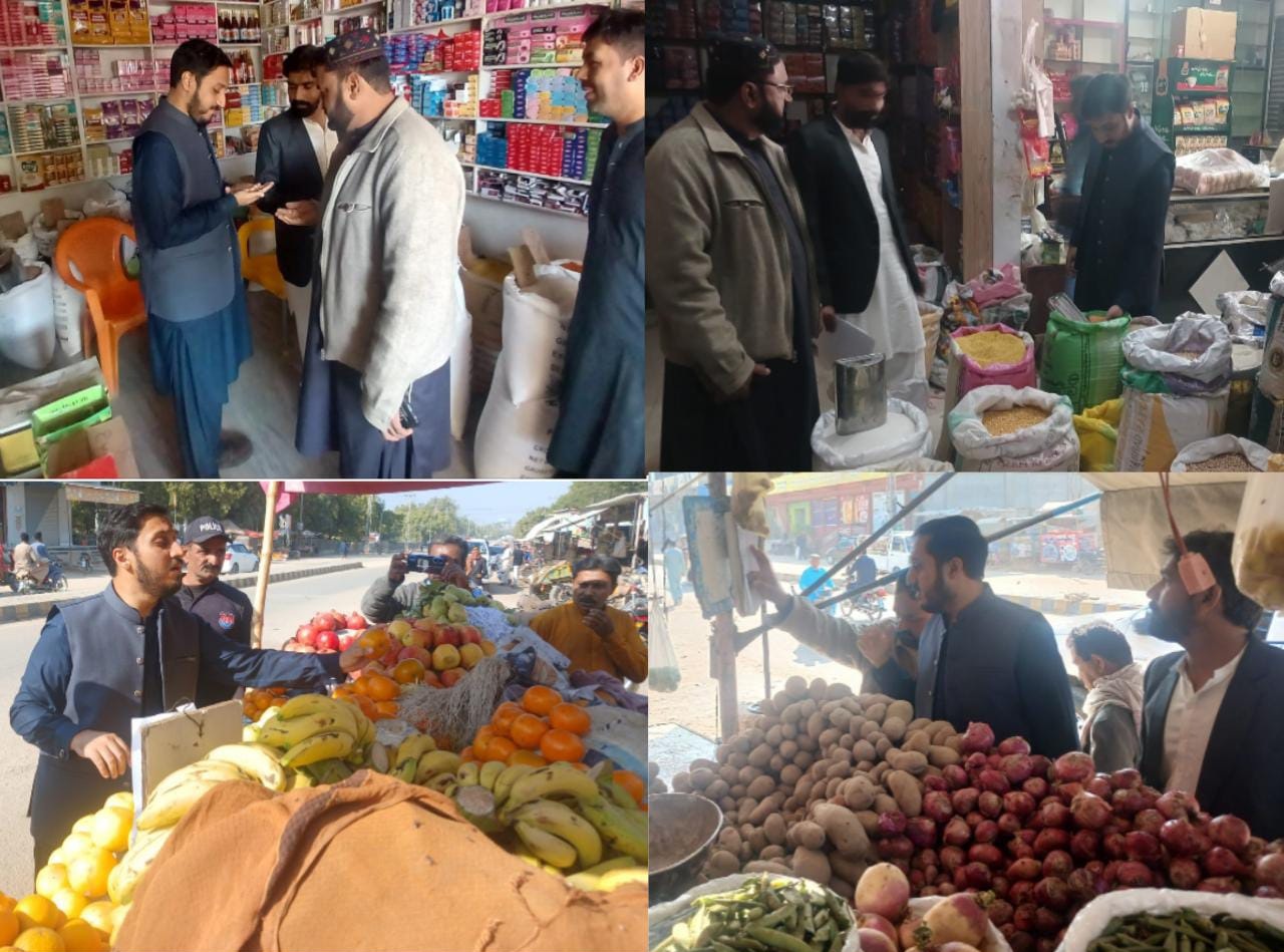 اسسٽنٽ ڪمشنر ٺٽو جو مڪلي مارڪيٽ جو اوچتو دورو، شين جي اگهن ۽ معيار جو جائزو