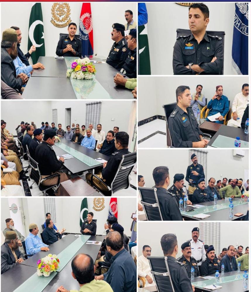 ايس ايس پي ٺٽو جي ٽرانسپورٽرن ۽ واپاري برادري سان اهم ملاقات