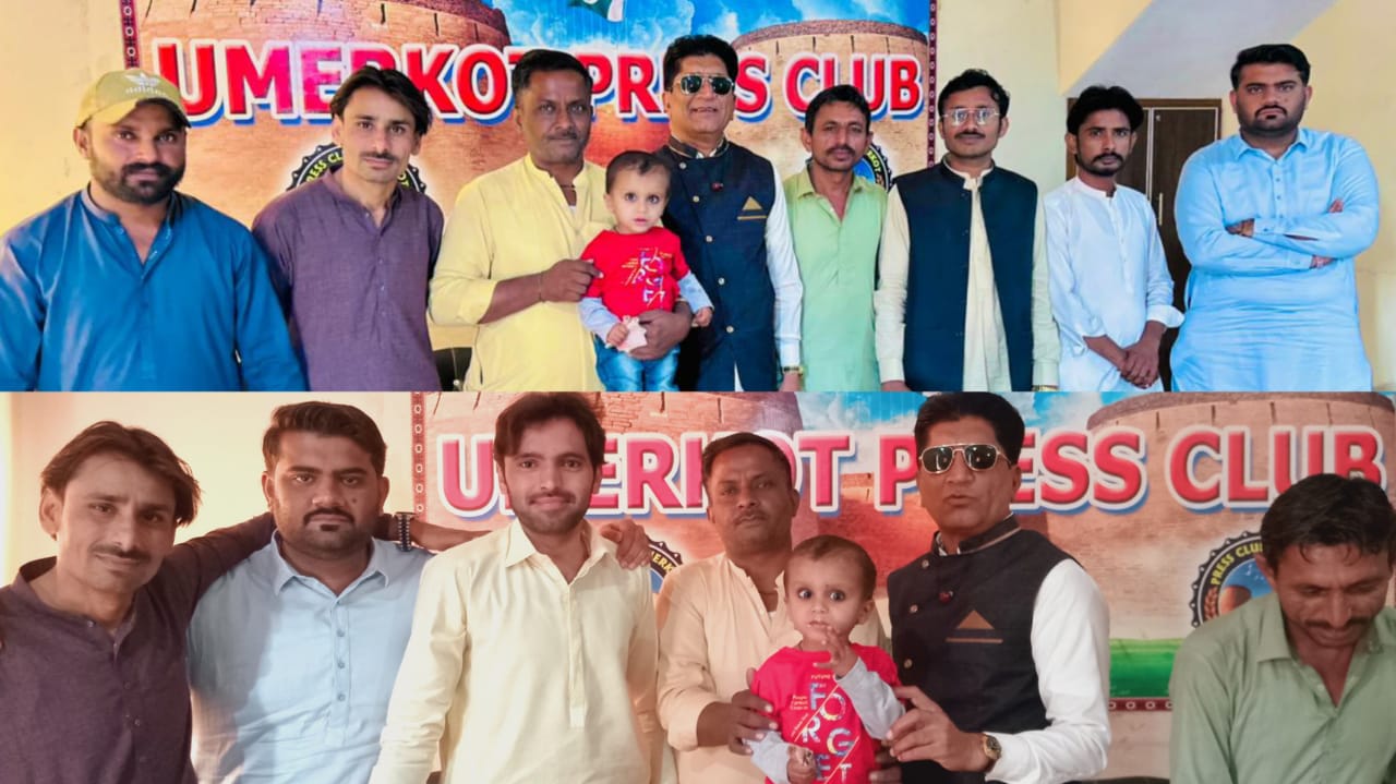 عمرڪوٽ پريس ڪلب جي آفيس سيڪريٽري سوائي مل رکيسر جي پٽ جي سالگرهه ملهائي وئي