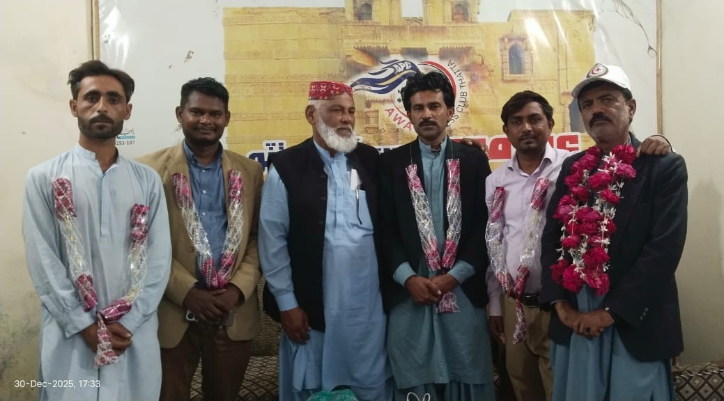 عوامي پريس ڪلب ٺٽو جي عهديدارن کي مبارڪن جو سلسلو جاري