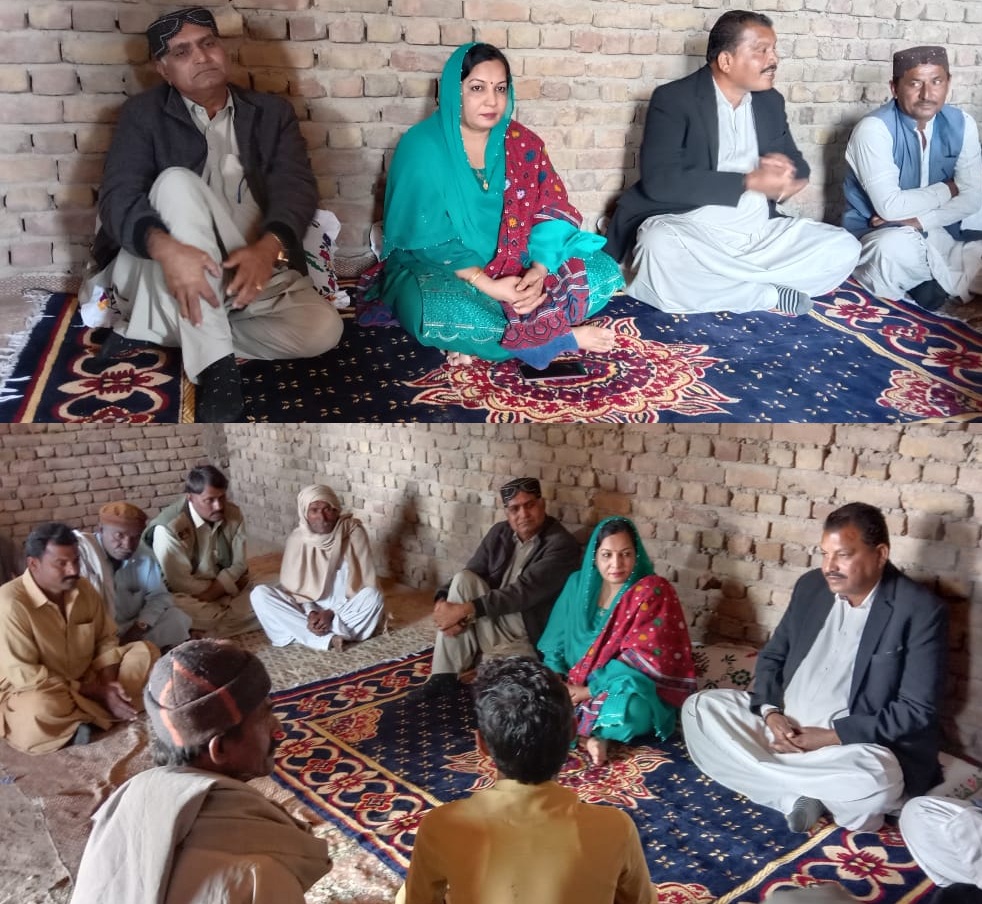 ن ليگ جي ايم اين اي نيلم ڪماري جا ڪنري ۽ ڀرپاسي تعزيتي دورا