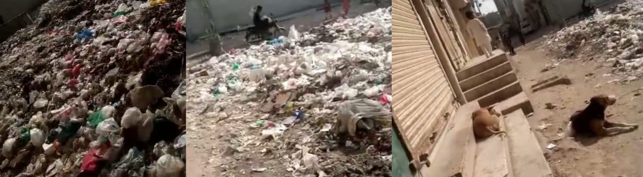 ملير: ڀٽائي آباد مين بازار ڪچري جي ڍير ۾ تبديل ، رهواسي عذاب ۾ مبتلا