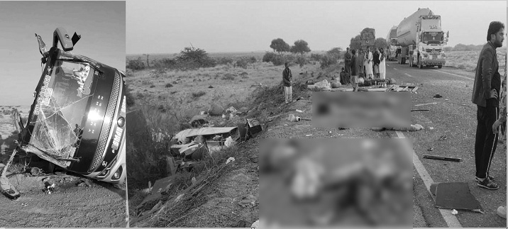 گوادر؛  مکران کوسٹل ہائئ وے پر اورماڑہ کے قریب کراچی سے جیونی جانے والی مسافر کوچ الٹ گئی،  9 افراد جان بحق 15 زخمی