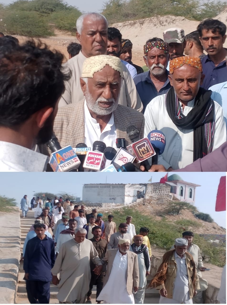 ملير: حسن شاه درگاهه ٻيٽ تي سياسي سماجي اڳواڻن ۽ صحافين جو مطالعاتي دورو ، رٿا تڪراري قرار