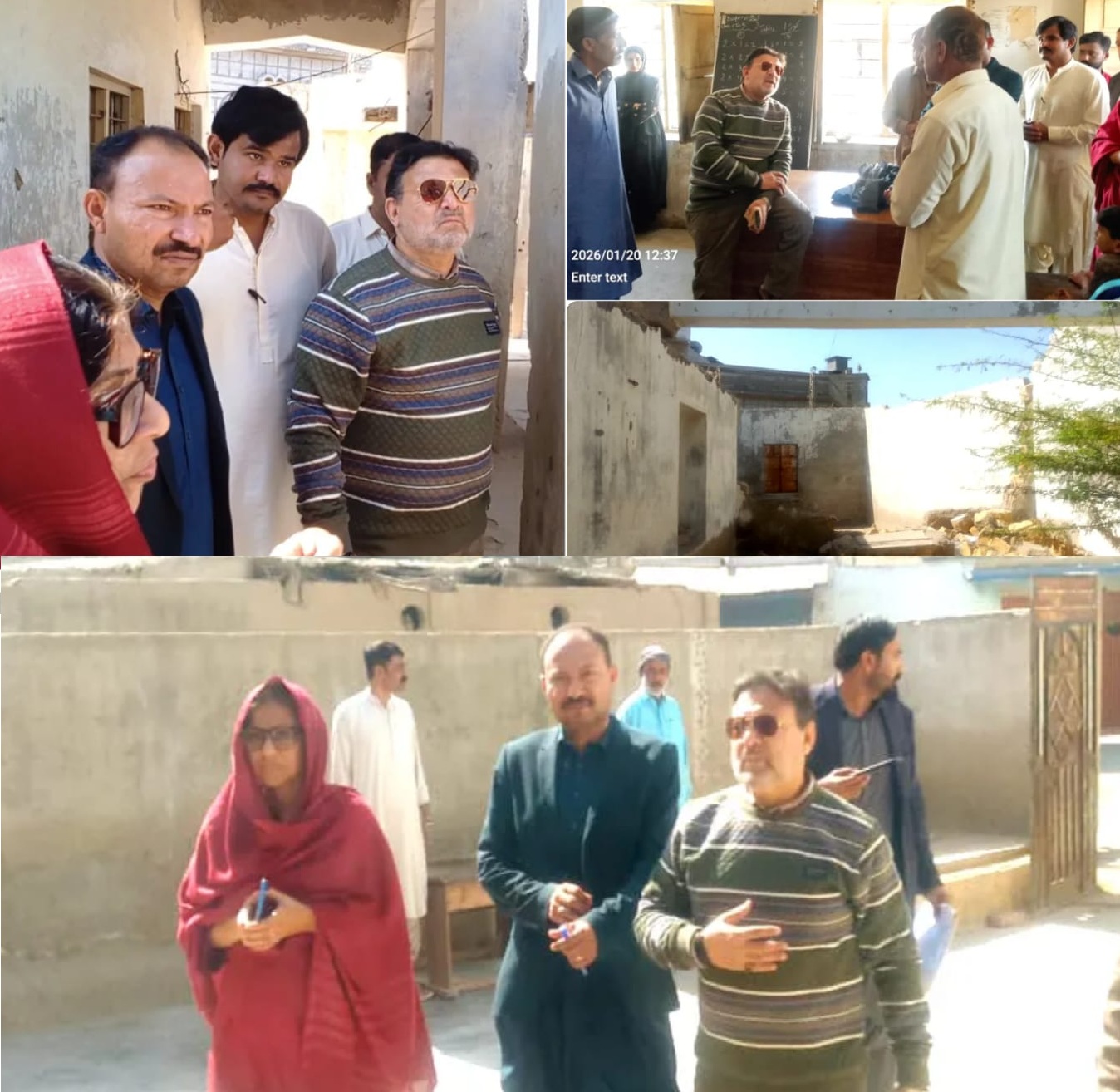 ٺٽي ۾ ريجنل ڊائريڪٽر محتسبِ سنڌ محمد هارون پاران اسڪول جو دورو