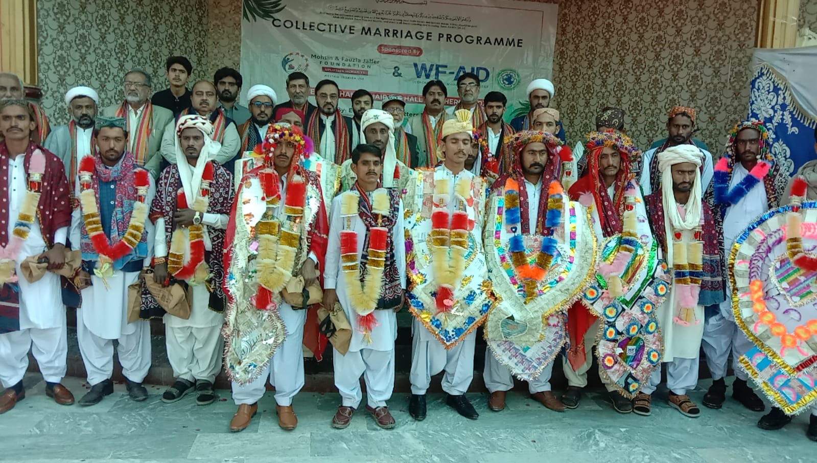 نوشهروفيروز ۾ غريب  جوڙن جون اجتماعي شاديون ڪرايون ويون