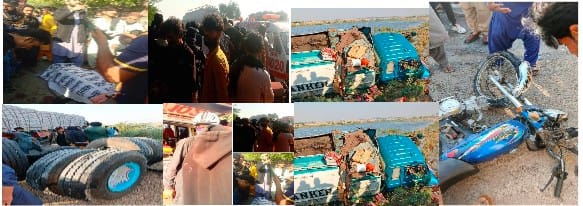 ٺٽو: چليا واسين سان ڪراچي ۾ حادثو، عورت فوت، سندس مڙس زخمي