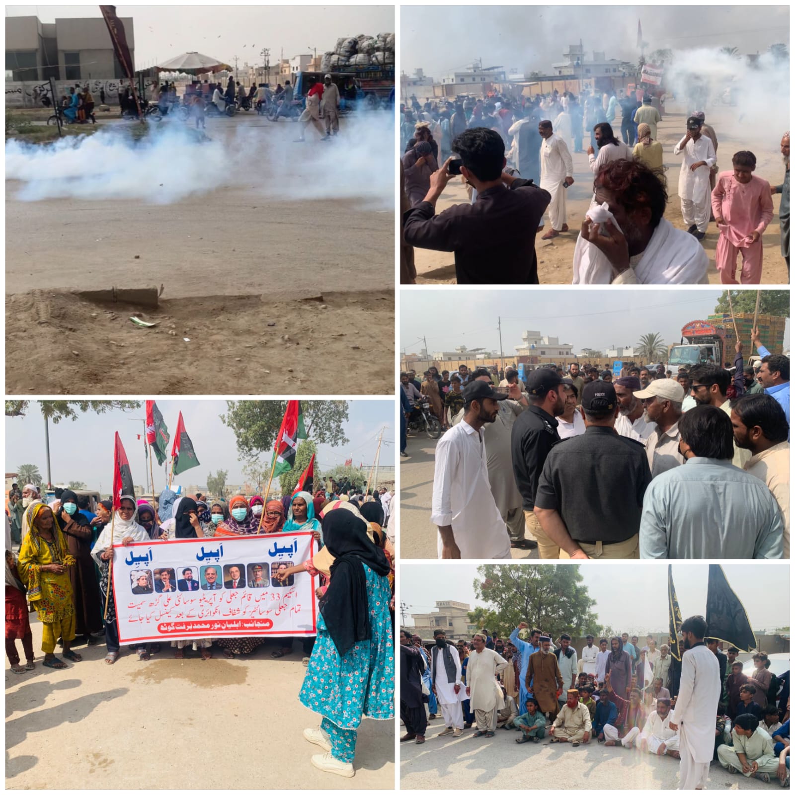 سنڌي وسندي نور محمد ڳوٺ کي ڊاھڻ لاء ٻئي ڏينهن به چڙھائي، جهڙپون، شيلنگ ۾ ڪيترائي بيهوش