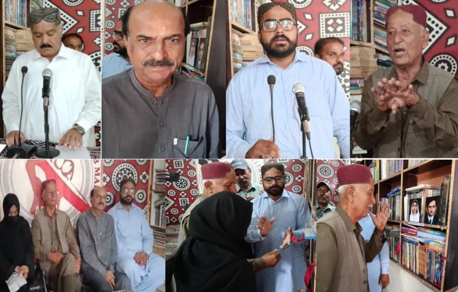 عوامي پريس ڪلب ملير ۾ مومن مليرائي لائبريري اندر نذير چنا جي امڙ جي نالي سان ڪتابي ڪارنر قائم