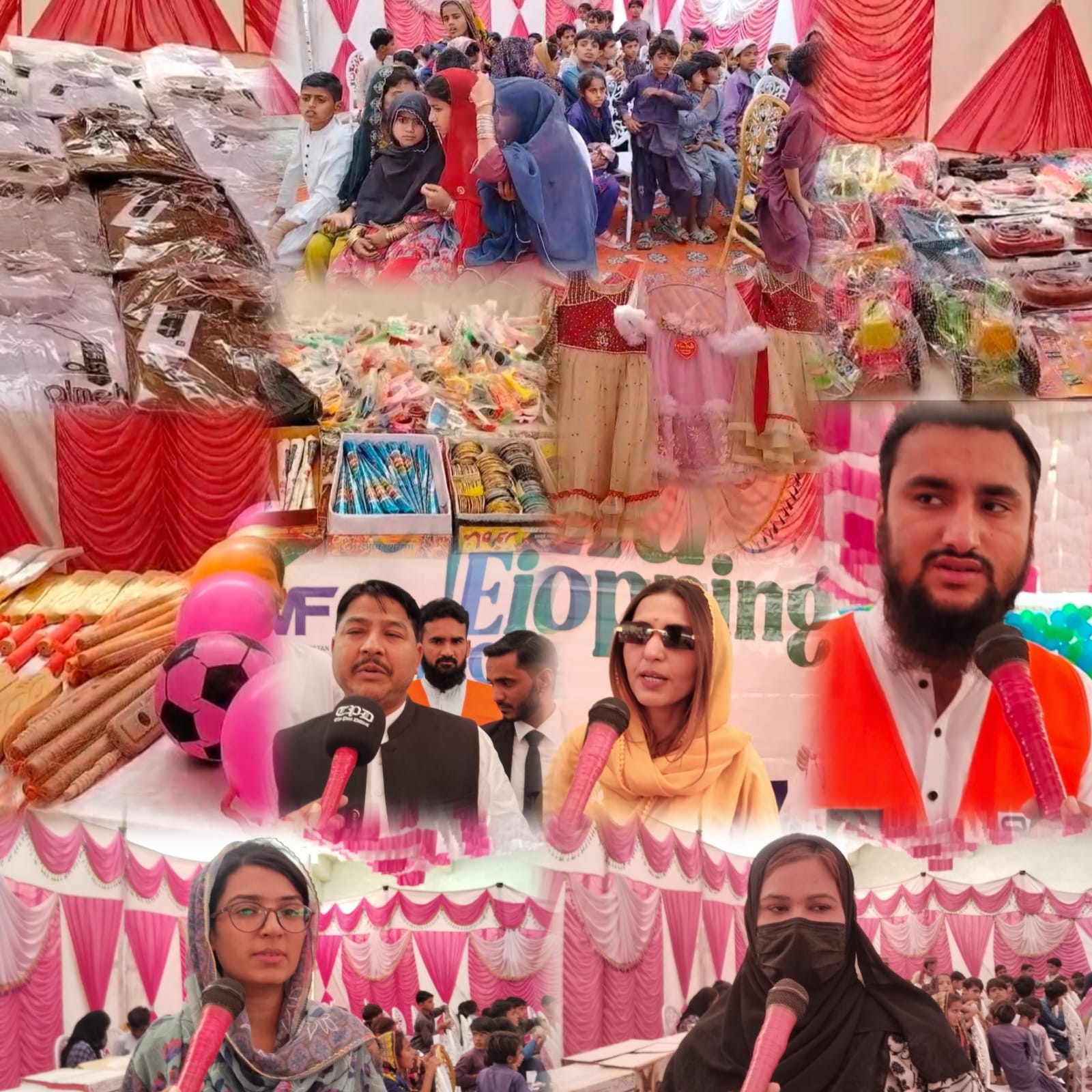 نوشهروفيروز ۾ سمائل ويلفيئر فاؤنڊيشن طرفان 400 کان وڌيڪ ٻارن کي مفت عيد شاپنگ ڪرائي وئي