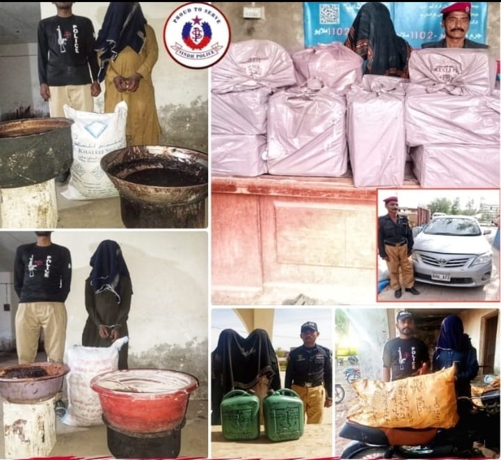 سجاول پوليس جون انٽيليجينس بيس تي ڪاروائيون، 6منشيات فروش گرفتار