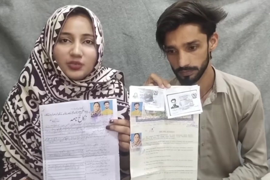 نوشهروفيروز ۾ جوڙي پسند جو پرڻو ڪري ڇڏيو، تحفظ جي گهر