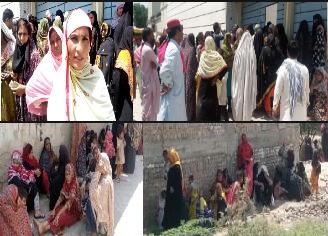ڏوڪري ۾ بي آءِ ايس پي عملي پاران رجسٽريشن آفيس جا دروازا بند، عورتون پريشان