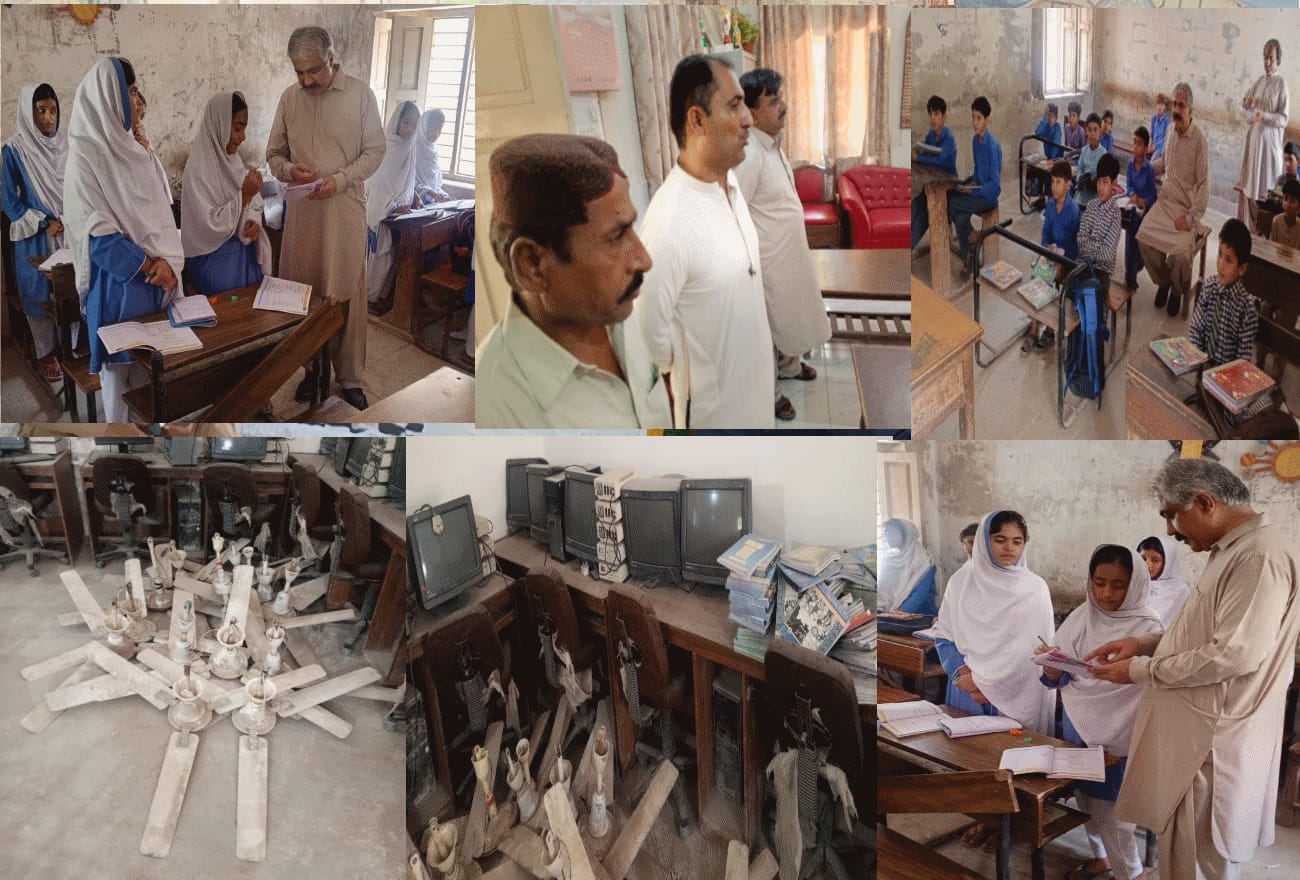 محتسب اعليٰ لاڙڪاڻو اڪبر جاگيراڻي پاران  مختلف اسڪولن جا دورا