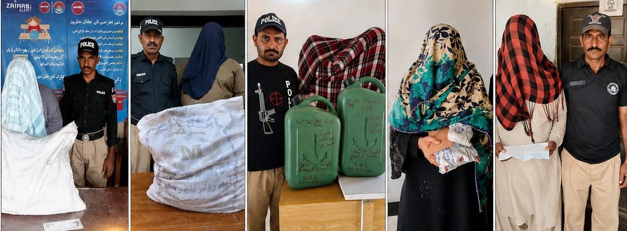 سجاول پوليس پاران عورت منشيات فروش سميت 6 ڄڻا گرفتار