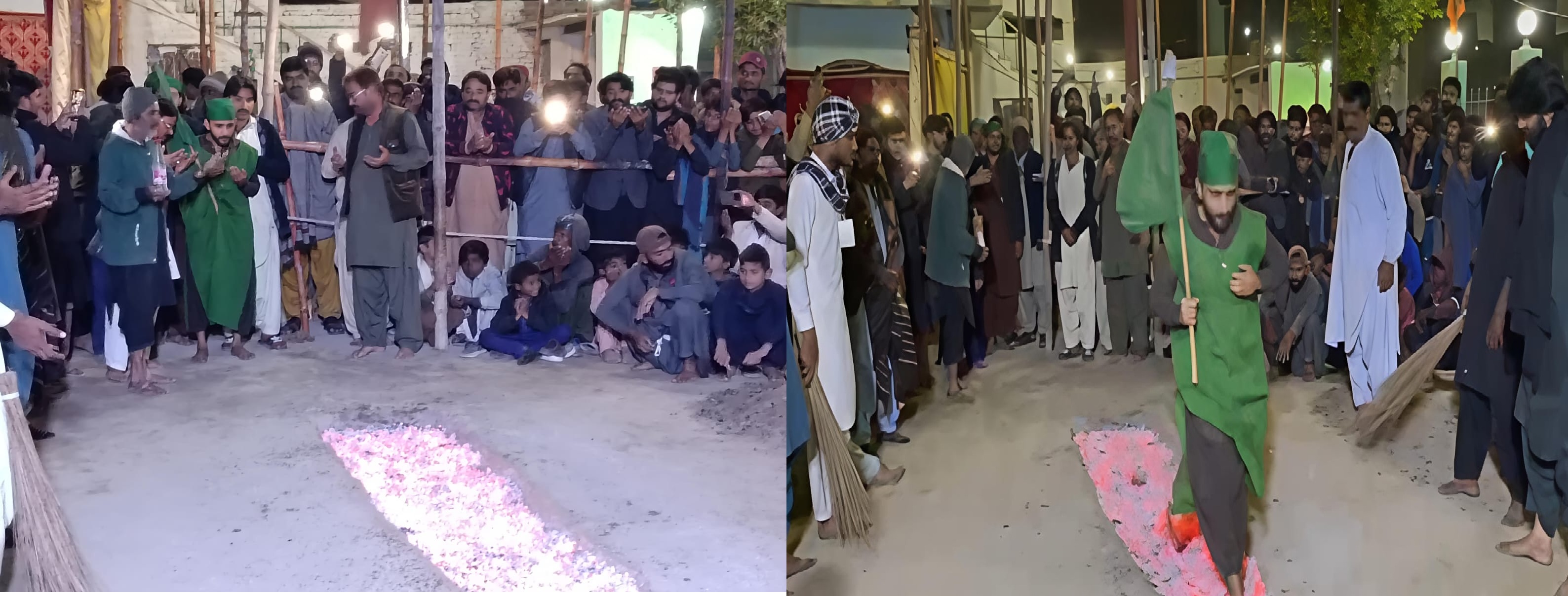 Fire-walking ritual held in Tando Adam to mark martyrdom of Imam Moosa Kazim (AS)