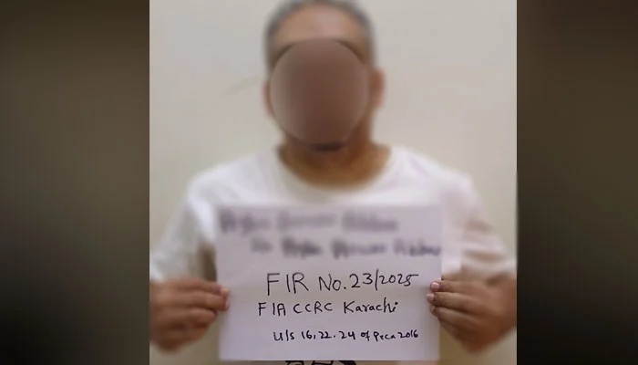Suspect involved in online pornography and blackmailing of underage American girls arrested in Karachi