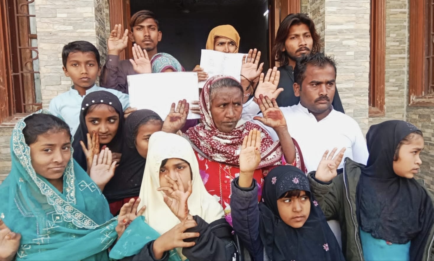 Women, children protest alleged land grab in Tando Adam