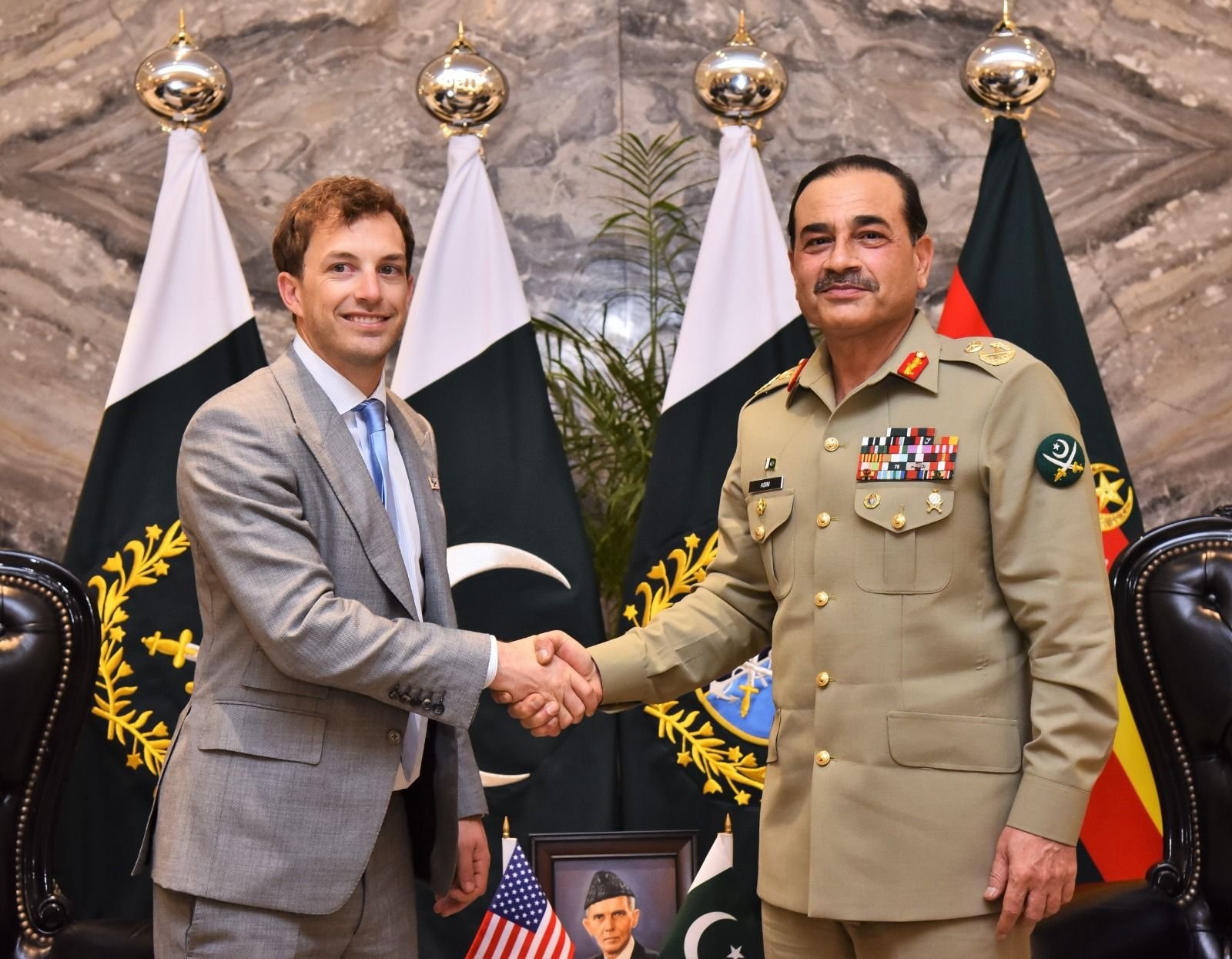 A delegation of World Liberty Financial USA led by Mr. Zachary Witkoff, Chief Executive Officer of a leading global Fintech firm, called on Field Marshal Syed Asim Munir, NI (M), HJ, COAS & CDF.