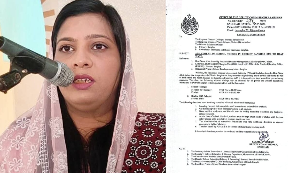 School Timings Revised in Sanghar Amid Heatwave