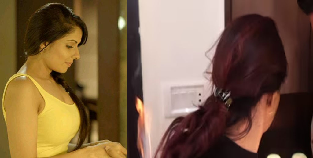 سیٹ پر شوٹنگ کے دوران بھارتی اداکارہ کے بالوں میں آگ لگ گئی