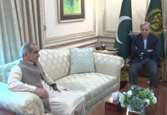 وزیر اعظم محمد شہباز شریف سے پاکستان مسلم لیگ ن کے رہنما خواجہ سعدرفیق کی ملاقات