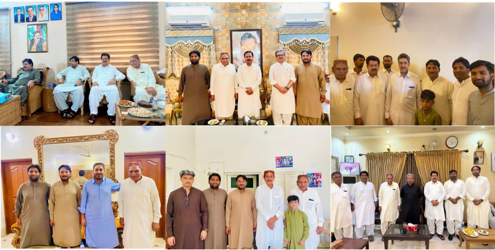 عمرڪوٽ: پ پ اڳواڻ رميش ڏيون مالھي ۽ رتن لال جي ايم پي ايز ۽ سياسي اڳواڻن سان ملاقات