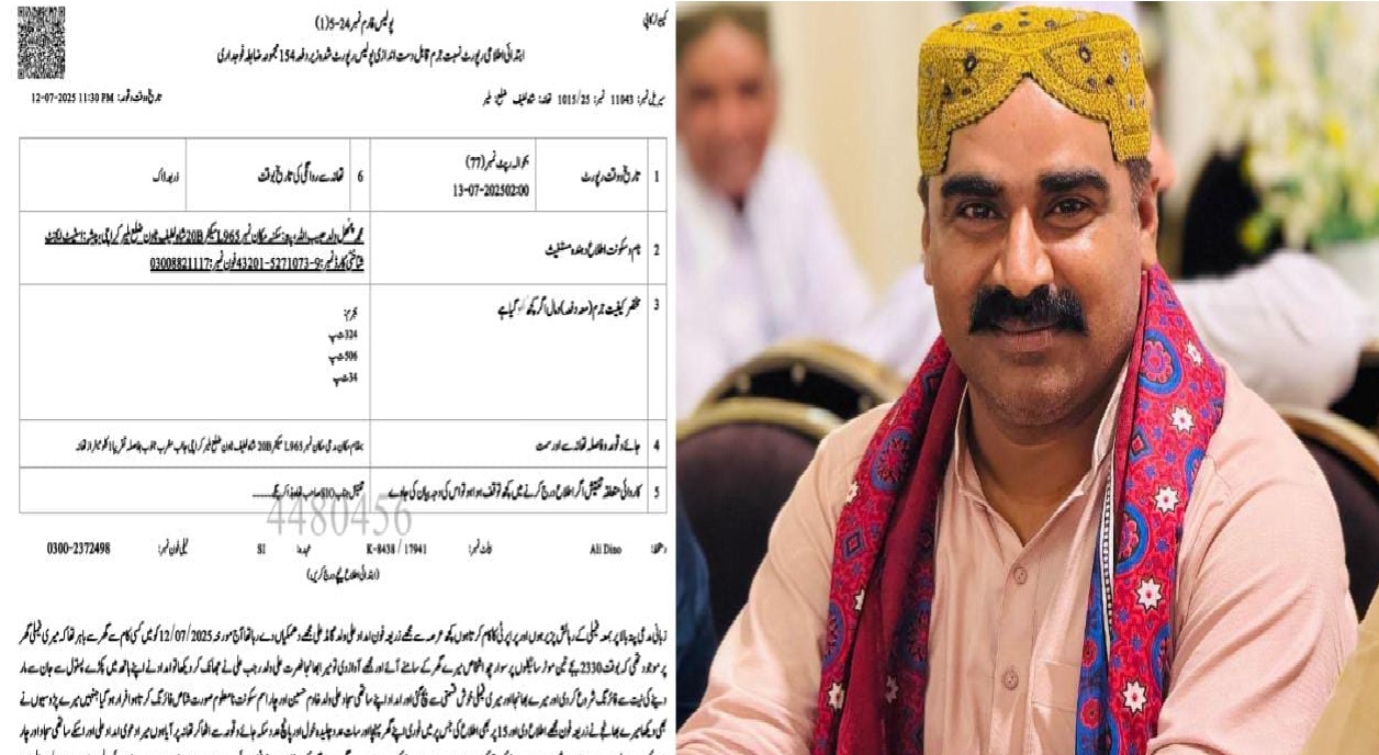 ملير: پي ٽي آءِ اڳواڻ پنھل سولنگي جي گھر تي مبينا حملي ۽ ڌمڪين جو ڪيس داخل