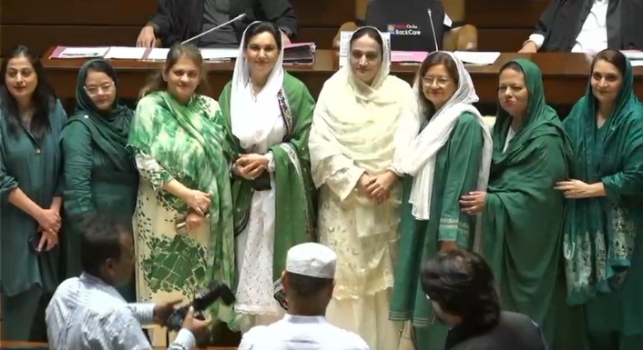 کراچی: سندھ اسمبلی میں پاکستان کے رنگ چھا گئے