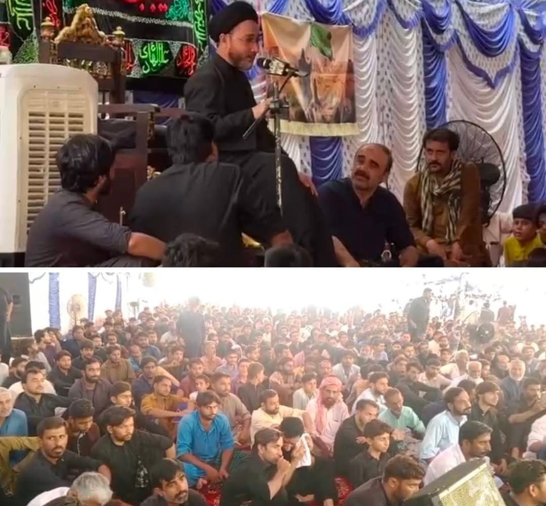 نوشهروفيروز ۾ امام بارگاهه ياسين آباد مهران ٽائون ۾ مجلس عزا برپا