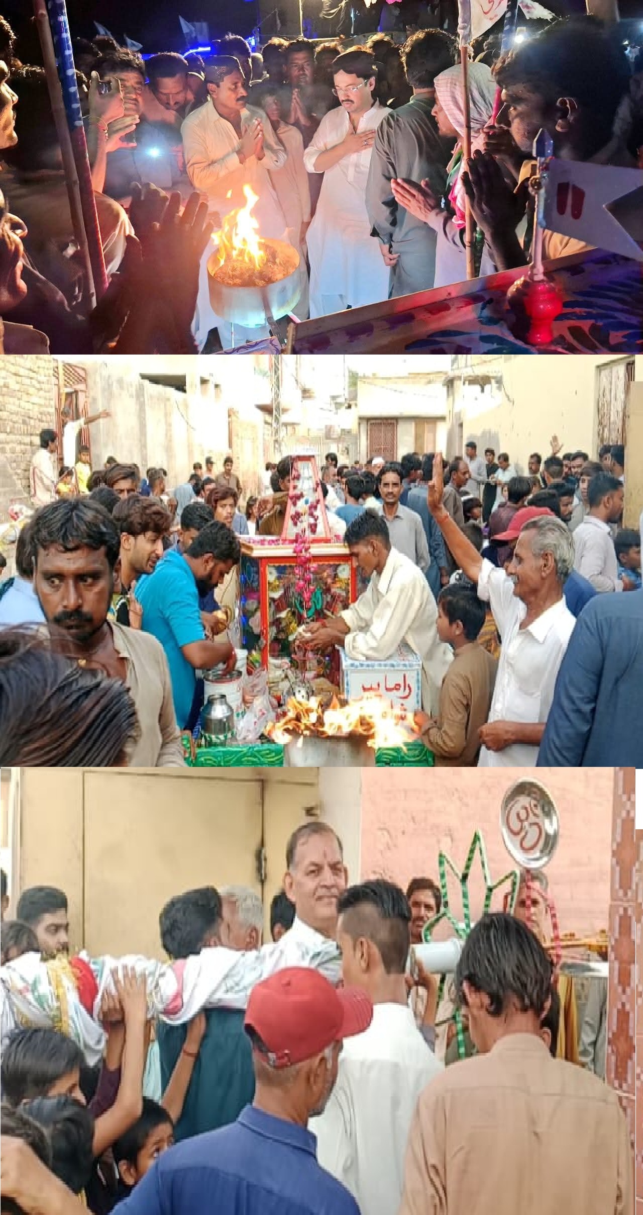 راما پير ميلي ۾ شرڪت لاء عمرڪوٽ کان جٿا روانا، مختلف ھنڌن تي شاندار آجيان