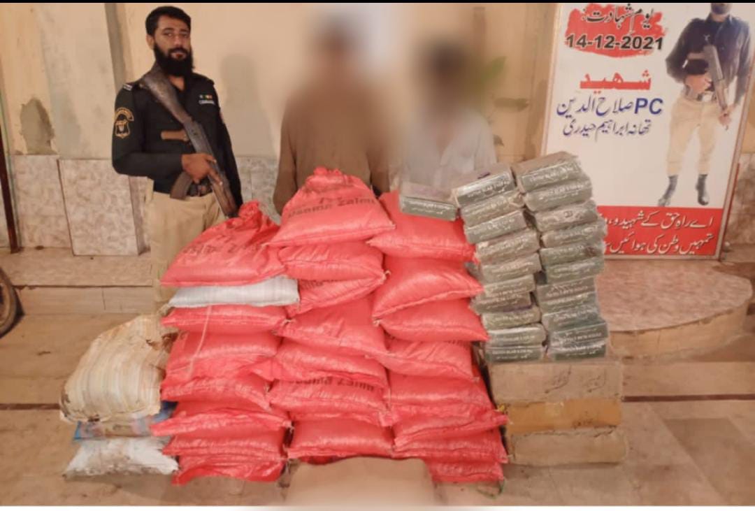 ابراهيم حيدري پوليس جي ڪارروائي، ٻيڙين وسيلي سوپاریوں  ۽ گٽڪو ماوو اسمگل ڪندڙ 2جوابدار گرفتار