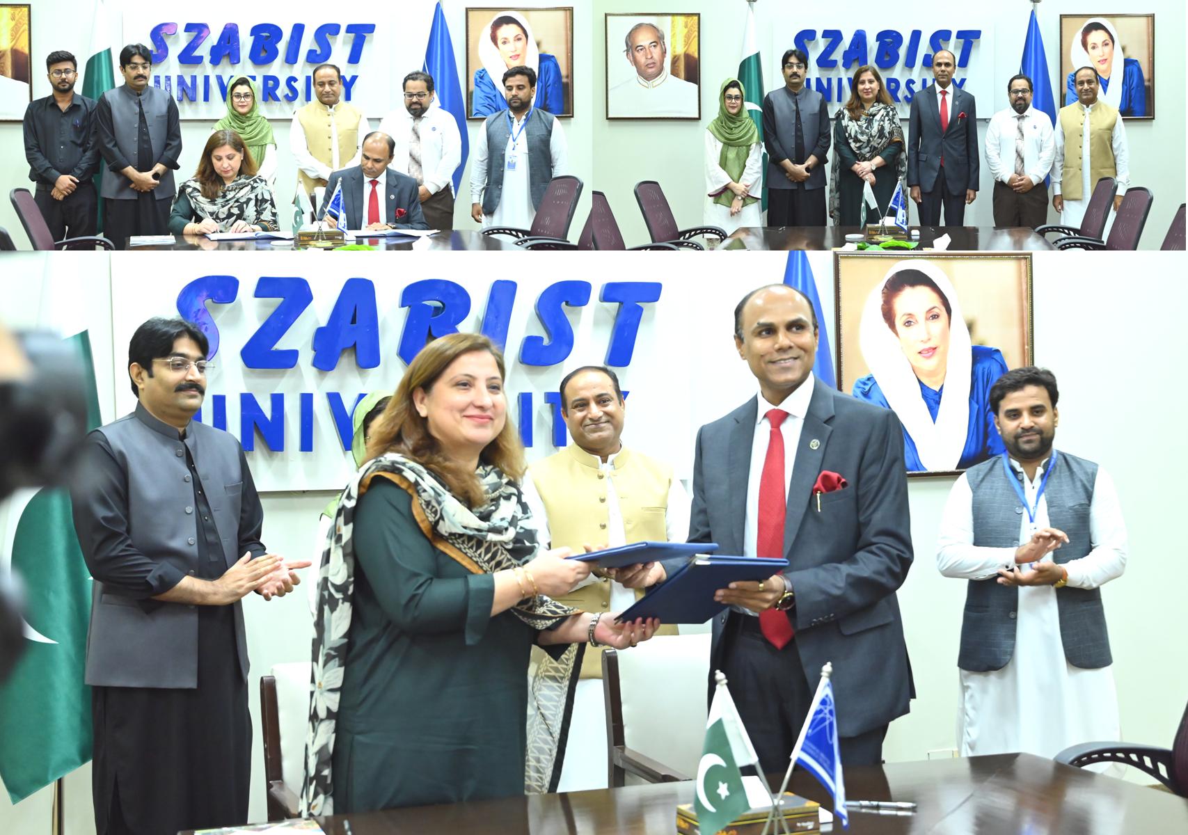 آءِ بي اي سکر يونيورسٽي ۽ SZABIST وچ ۾ پي آءِ ٽي پي فيز 2 بابت معاهدي تي صحيحون
