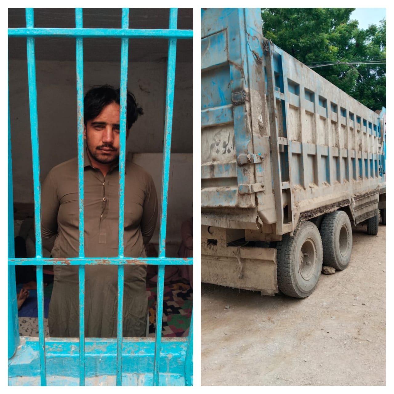 ملير؛ ميمڻ ڳوٺ ۾ تيز رفتار ڊمپر جي. موٽرسائيڪل  کي ٽڪر، نوجوان فوت، هڪ ڄڻو سخت زخمي