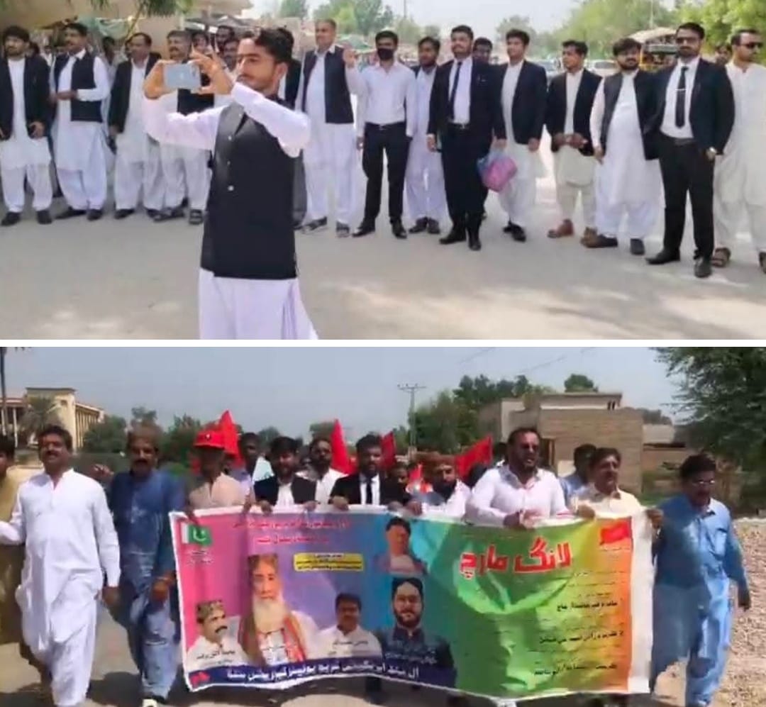 نوشهروفيروز ۾ اسڪارپ ملازمن جو مبينه ڪرپشن خلاف احتجاجي لانگ مارچ شروع