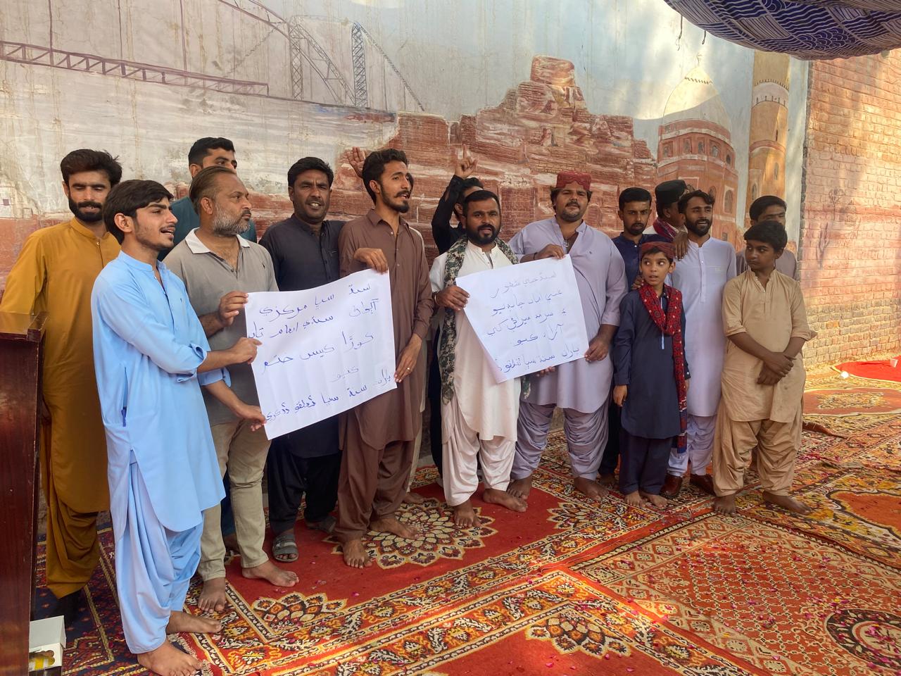 ڏوڪري ۾ جبري گمشدگي خلاف احتجاج مظاهرو