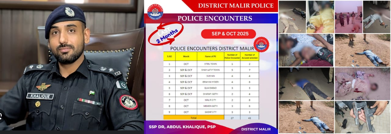 ملير پوليس پاران ڏوهارين خلاف ڪارروائيون جاري, ايس ايس پي ملير ڊاڪٽر عبدالخالق پيرزادو ڪارڪردگي رپورٽ جاري ڪري ڇڏي