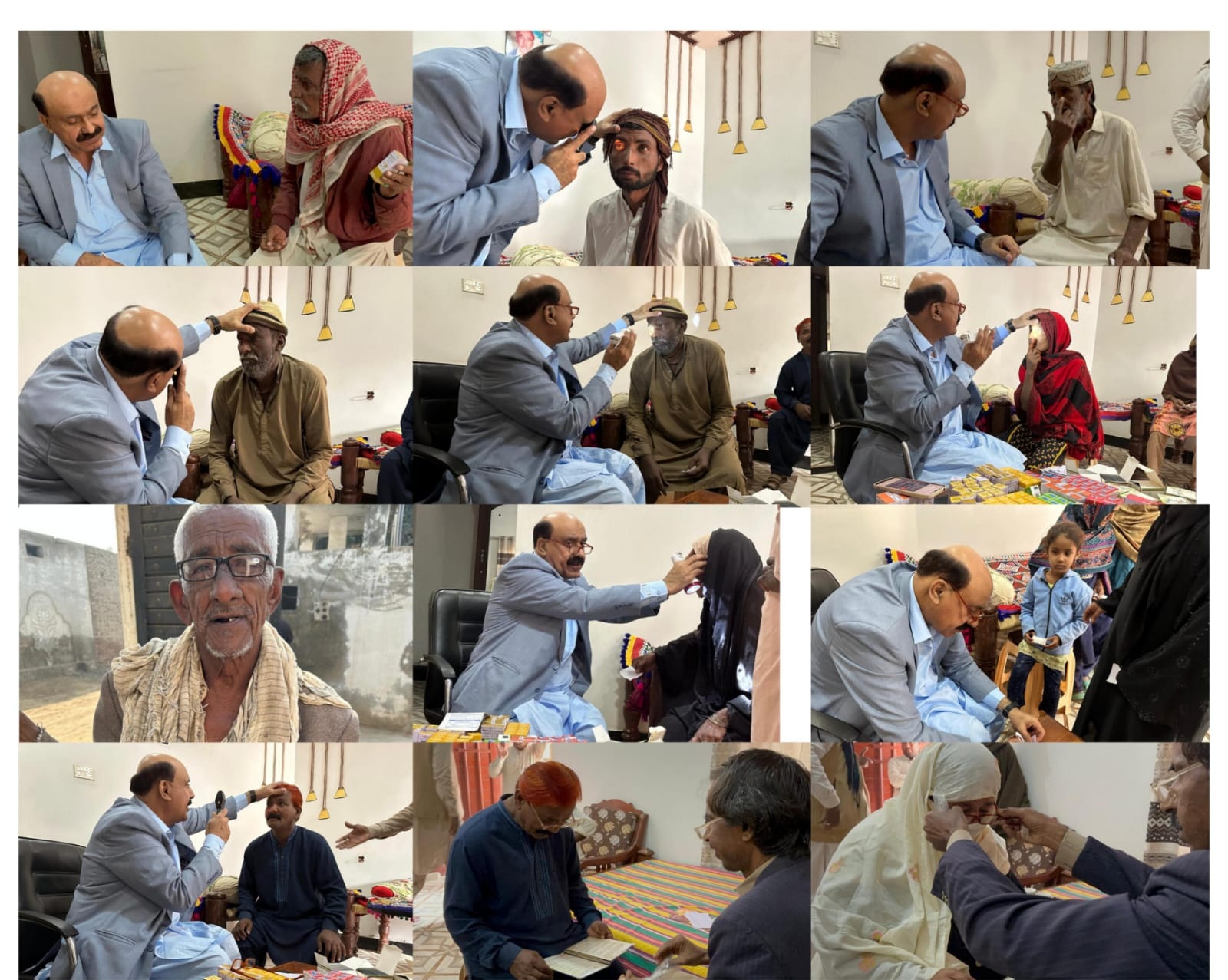 نوشهروفيروز ويجهو ٺٽ ڳوراهو ۾ مفت اکين جي ڪيمپ قائم