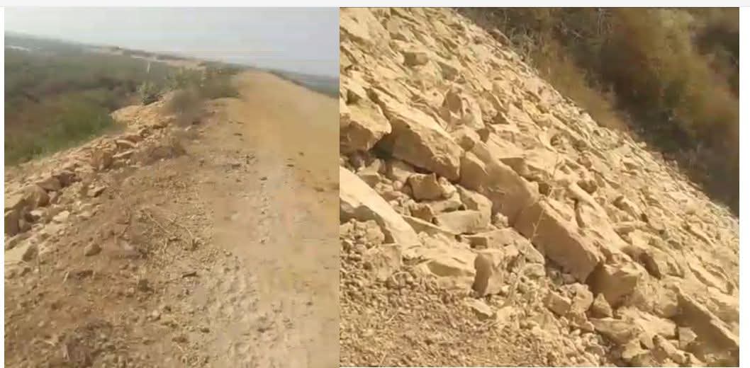 گھوڙاٻاڙي ويجهو بي يو بچاؤ بند جي پيچنگ جو پٿر چوري ٿيڻ جو انڪشاف