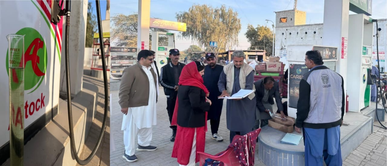 ڏوڪري ۾ مهانگو ۽ گهٽ مقدار پئٽرول ڏيندڙ پئٽرول پمپ مالڪن خلاف ڪارروائي
