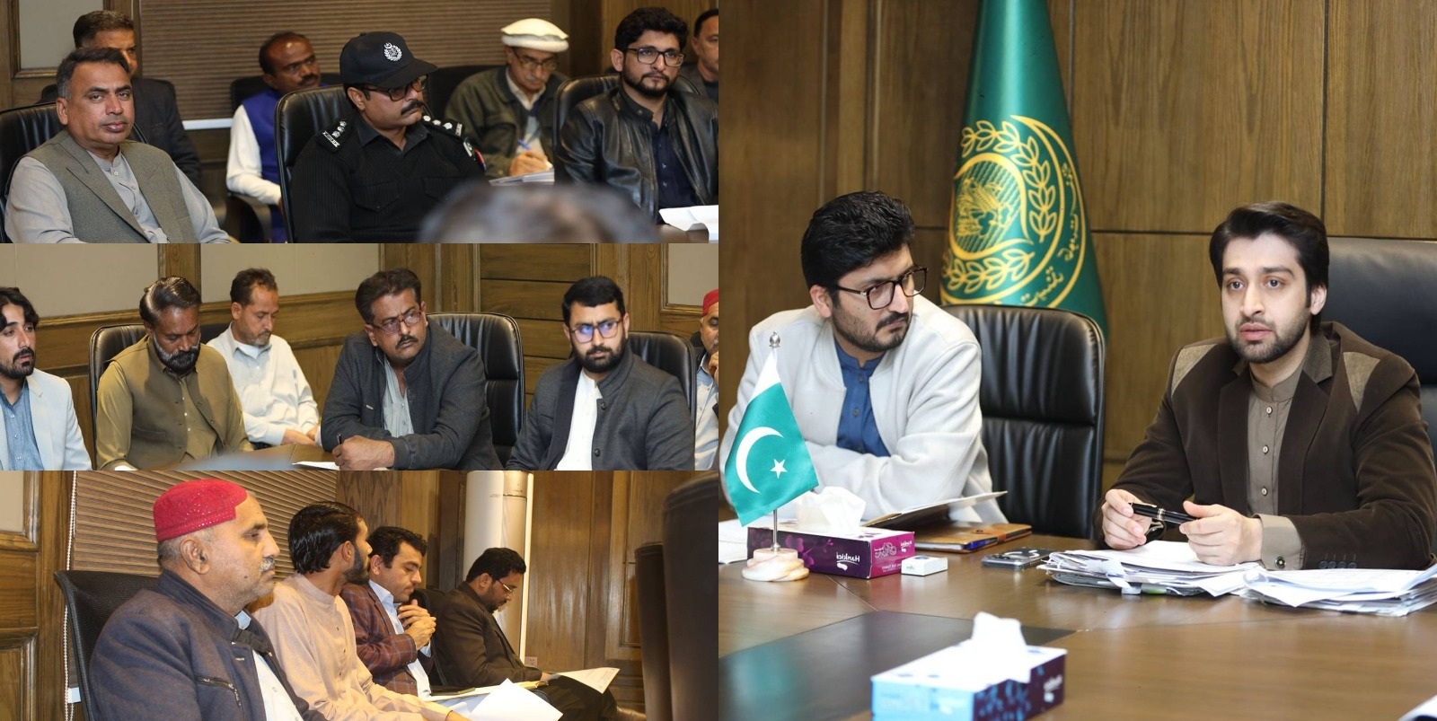 ڊي سي نوشهروفيروز جي صدارت هيٺ امن امان بابت اجلاس