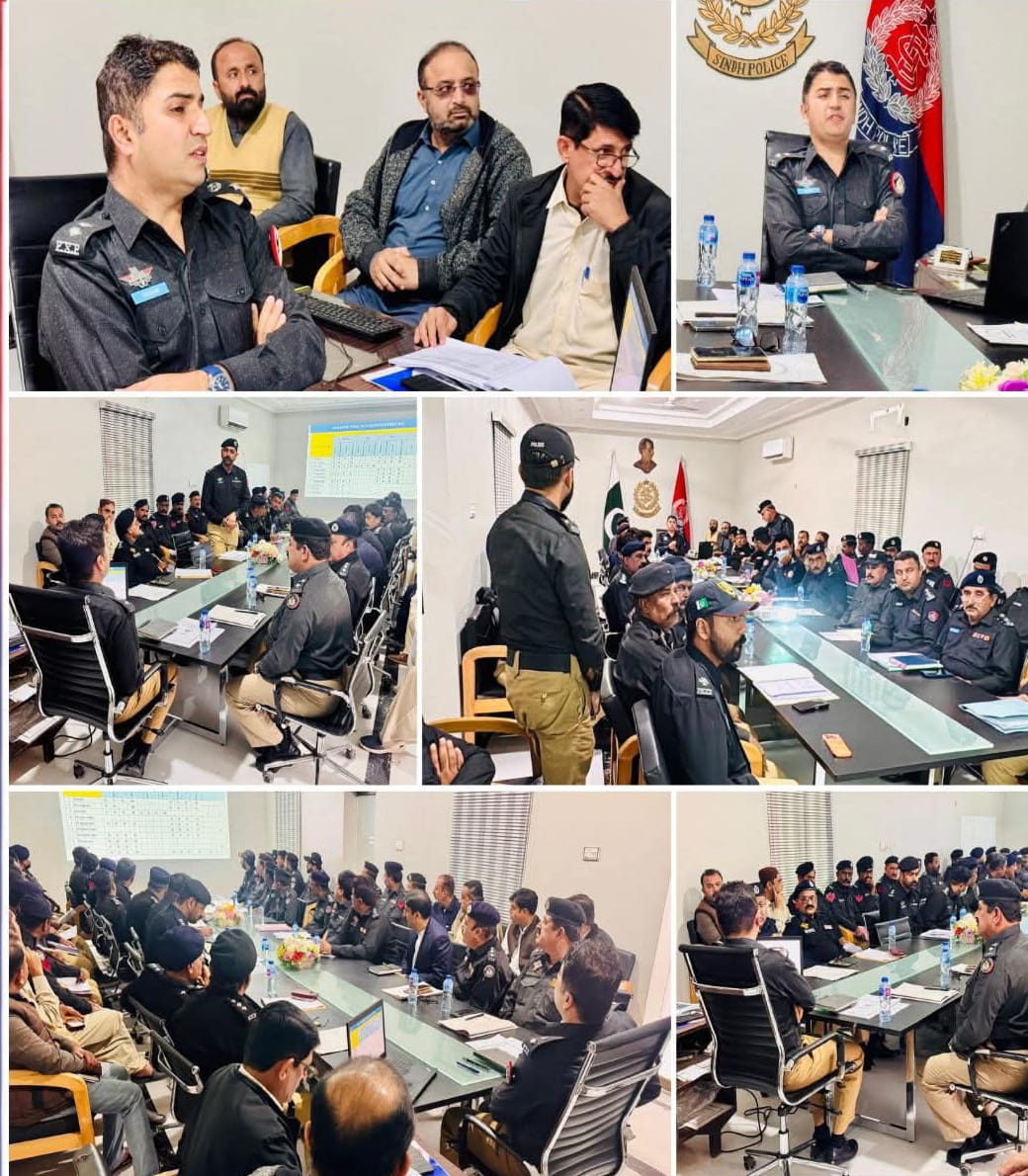 ايس ايس پي ٺٽو جي صدارت هيٺ ايس ايس پي آفيس ۾ اجلاس