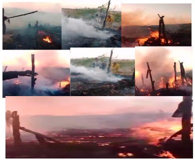 ٺٽو: ھاليجي ڍنڍ جي ڳوٺ حاجي ميربحر ۾ پورهيت جي گهر کي باهه، الهه تلهه سڙي رک